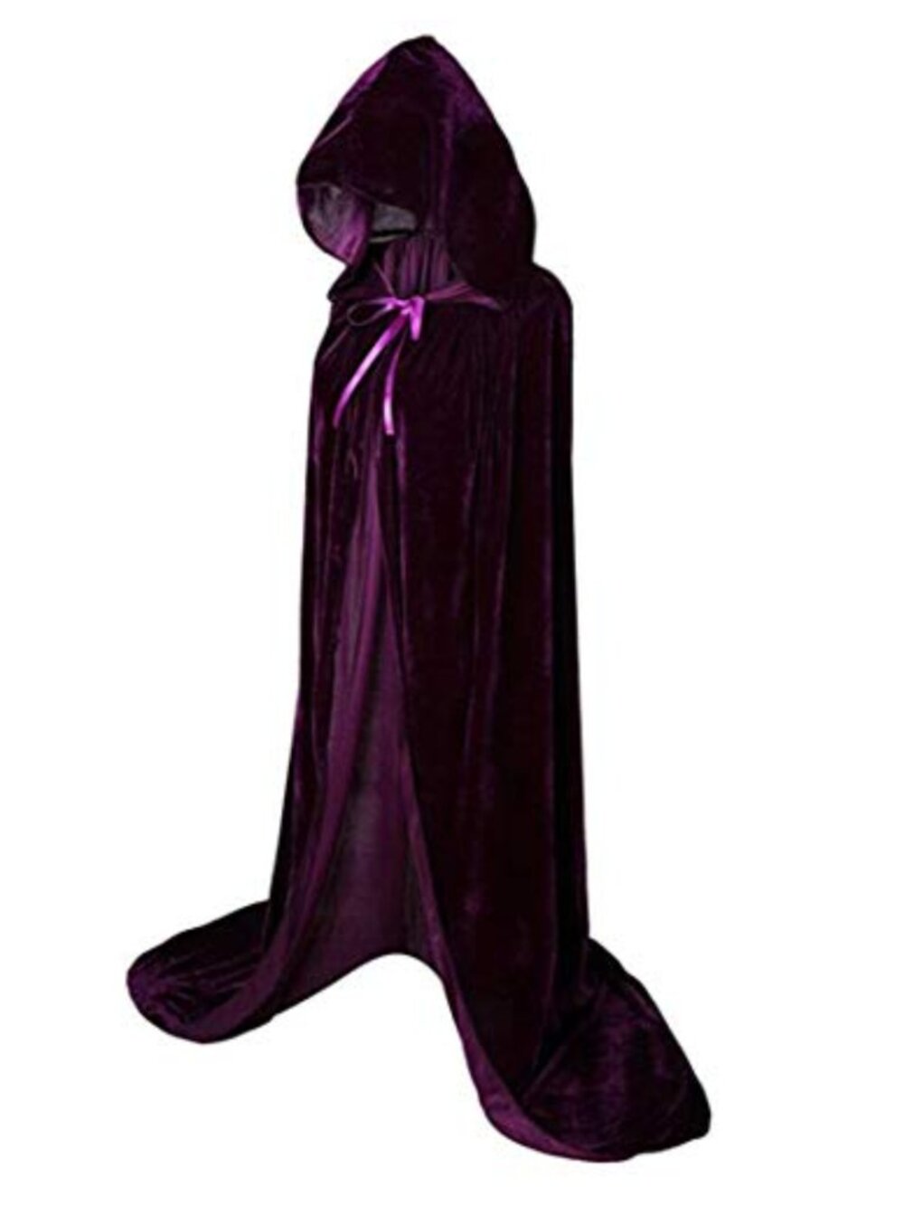 Unisex Velvet Hooded Cloak Full Length Cape Halloween Cosplay